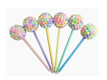 LAPIS PRETO POMPOM COLORIDO...