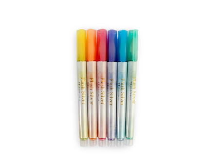 CANETA DESTACA TEXTO 06 CORES GEL GLITER