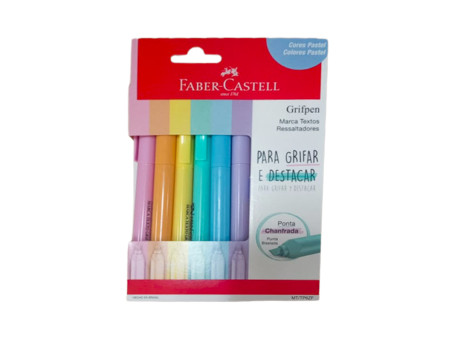 CANETA DESTACA TEXTO 06 CORES PASTEL