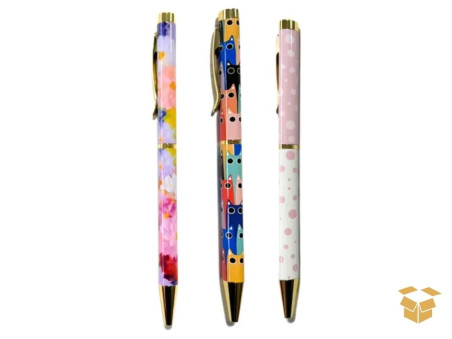 CANETA ESF.MIX COLORS AZUL 1.0MM C/12