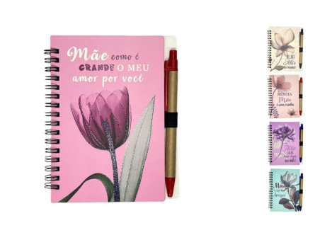 CADERNETA ESP. 50F.MAE 10X15CM.C/CANETA