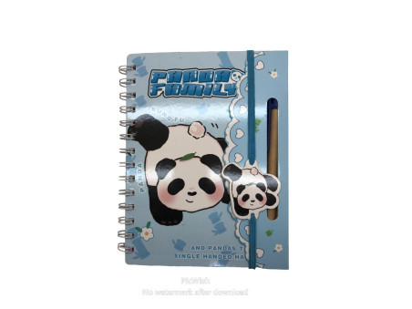 CADERNETA ESP. 60F.PANDA FAMILY 12X18CM.