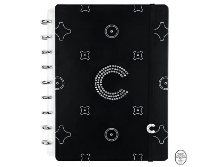 CADERNO INTELIG. 80F.BLACK CRYSTALS