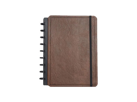 CADERNO INTELIG. 80F.1M.COURO BROWN M-2