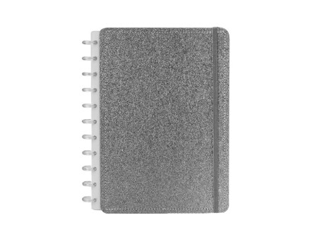 CADERNO INTELIG. 80F.1M.SHINE PRATA M
