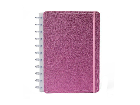 CADERNO INTELIG. 80F.1M.SHINE ROSA M