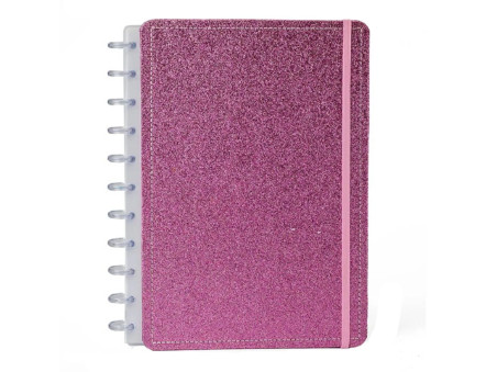 CADERNO INTELIG. 80F.1M.SHINE ROSA G