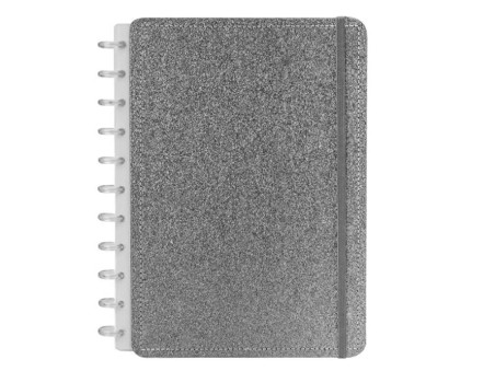 CADERNO INTELIG. 80F.1M.SHINE PRATA G