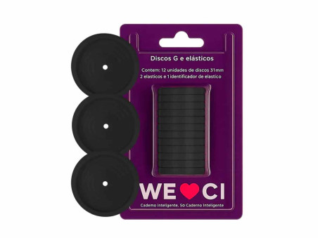 DISCOS + ELASTICO PRETO M