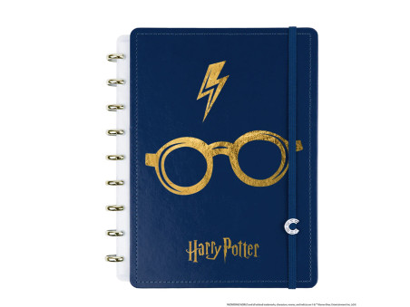 CADERNO INTELIG. 80F.HARRY POTTER AZ.GD.