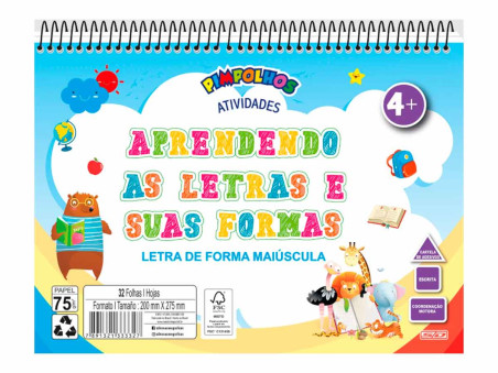 CADERNO ATIV.LETRAS DE FORMA MAIUSC.32F.