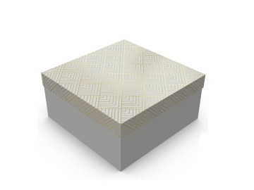 CX.26X26X12 BRANCO C/OURO...