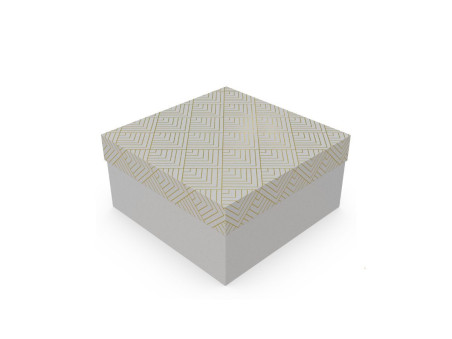 CX.20X20X10 BRANCO C/OURO P-AV