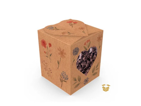 CX.10X10X12 KRAFT FLORES C.C/VISOR C/10