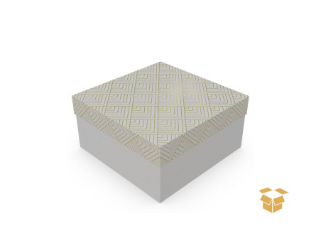 CX.20X20X10 BRANCO C/OURO P C/10