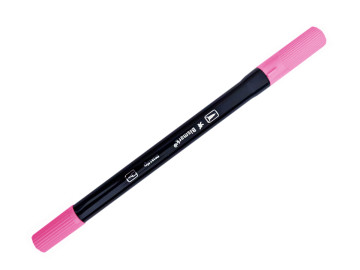 CANETA BRUSH ROSA NEON DUAS...