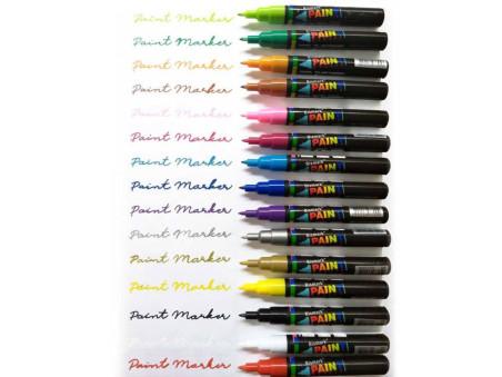 CANETA PAINT BISMARK 15 CORES PONTA FINA