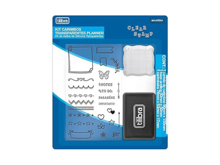 CARIMBO PLANNER SILICONE+BASE E ALMOFADA