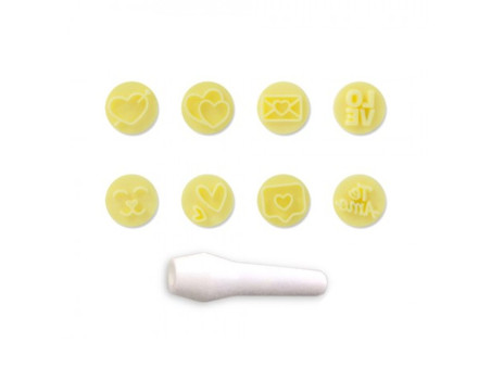 CARIMBO DECORATIVO AMOR AMARELO C/6