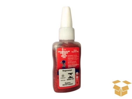 COLA GLITER VERMELHO C/6