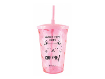 COPO PET CAT ROSA...