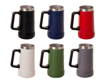 CANECA INOX 750ML.CORES C/ALCA