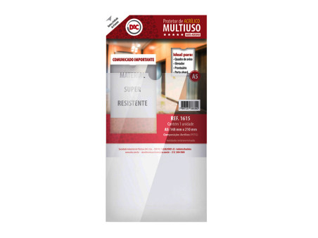 PROTETOR 14X21 TRANSPARENTE A5 VERTICAL