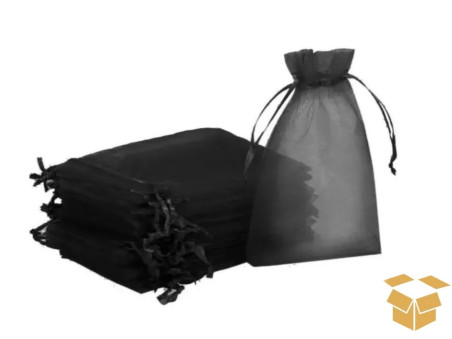 SACO ORGANZA 08X10 PRETO C/10