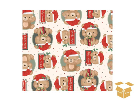 ENVELOPE 50X70 BEAR NOEL C/25