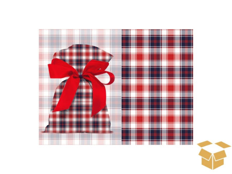 ENVELOPE 25X35 XADREZ AZUL/VERM-428 C/50