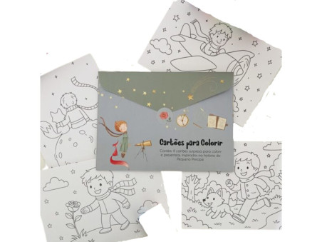 KIT COLORIR 4 CARTOES PEQ.PRINCIPE 10X15