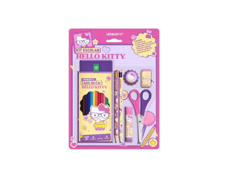 KIT ESCOLAR 7 PECAS HELLO KIT LEO.