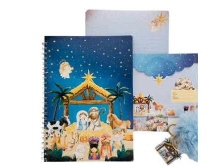 KIT NASCIMENTO J-CADERNO+CARTAO+CHAVEIRO