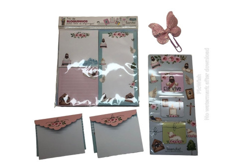 KIT DEVOCIONAL-BLOCOS+ENV+CLIPS+MARCA PG