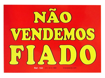 PLACA PVC 17X25 NAO...