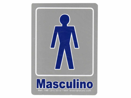 PLACA PVC 12,5X17 LOCAL MASCULINO AZUL