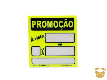 PLACA PVC 11X12,5 AMARELA C/12