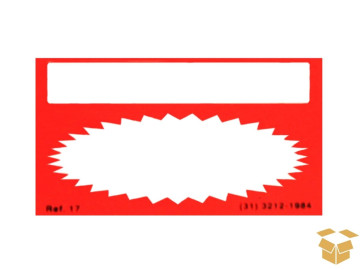 PLACA PVC  5X8  VERMELHA...