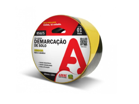 FITA ZEBRADA SEG.ADESIVA AM/PRETA 70X200