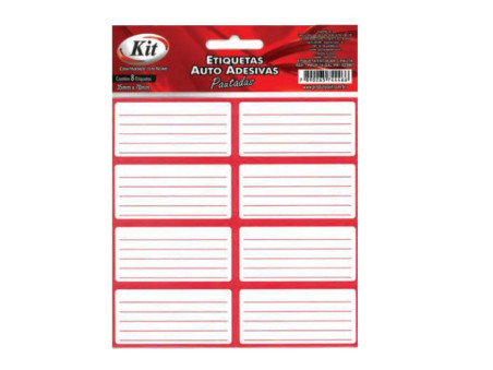 ETIQUETA  70MMX35MM PAUTADA TARJADA C/8