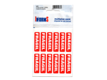 ETIQUETA  12MMX44MM FRAGIL...