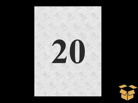 ETIQUETA REDONDA 24MM BRANCA 20X3F=72ET.