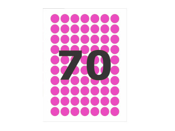 ETIQUETA REDONDA 12MM.ROSA...