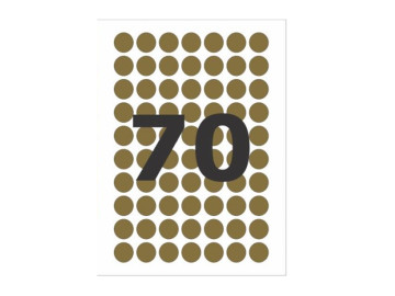 ETIQUETA REDONDA 12MM.OURO...