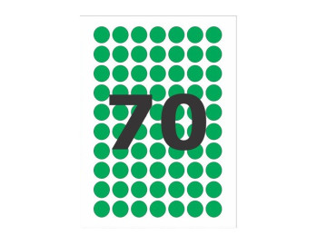 ETIQUETA REDONDA 12MM.VERDE...