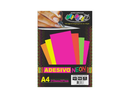 ETIQUETA NEON 210X297MM A4 100G.20F.PINK