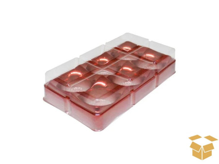 EMB.CANDY BOX TRANSPARENTE 6 DOCES C/10