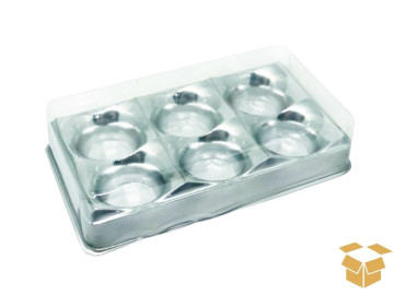 EMB.CANDY BOX PRATA 6 DOCES...