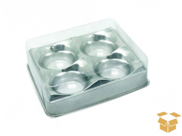 EMB.CANDY BOX PRATA 4 DOCES...