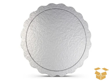 FUNDO BOLO 32CM.PRATA LISO...